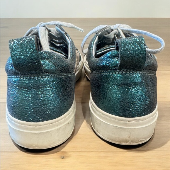 P448 Soho Low-Top Slip-On Sneakers Glitter Green, Size 37 - Picture 5 of 10